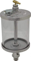 LDI Industries - 1 Outlet, Polymer Bowl, 0.47 L Manual-Adjustable Oil Reservoir - 3/8 NPTF Outlet, 3-1/2" Diam x 8-15/16" High, 71.11°C Max - Americas Industrial Supply