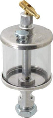 LDI Industries - 1 Outlet, Polymer Bowl, 73.9 mL Manual-Adjustable Oil Reservoir - 9/16-18 UNF Outlet, 2" Diam x 5-3/4" High, 71.11°C Max - Americas Industrial Supply