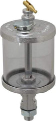 LDI Industries - 1 Outlet, Polymer Bowl, 266.2 mL Manual-Adjustable Oil Reservoir - 5/8-18 UNF Outlet, 3" Diam x 7" High, 71.11°C Max - Americas Industrial Supply