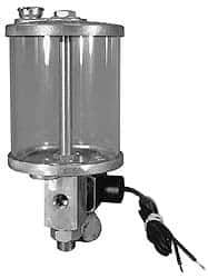 LDI Industries - Acrylic Bowl, 3.8 L Electric-Adjustable Oil Reservoir - 5/6-18 Straight Outlet, 5-1/2" Diam x 15-7/16" High - Americas Industrial Supply