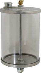 LDI Industries - Acrylic Bowl, 1.9 L Manual-Adjustable Oil Reservoir - 5/6-18 Straight Outlet, 5-1/2" Diam x 10-1/4" High - Americas Industrial Supply