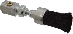 LDI Industries - 1" Width/Diam, PTF Thread Oil Reservoir Lubrication Brushes - 1-5/8" Bristle Length, 250°F, 3-5/8" Length Under Mounting Thread, Straight Shank - Americas Industrial Supply