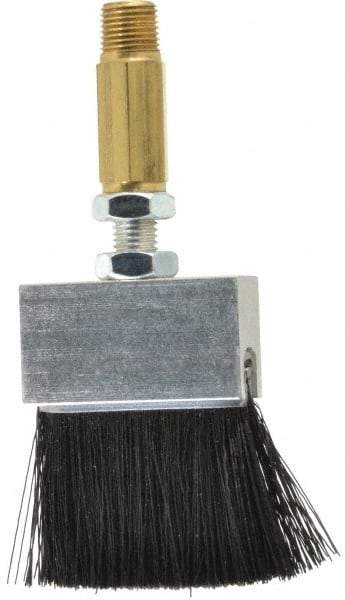LDI Industries - 1-1/2" Long Brush, 1-1/2" Width/Diam, PTF Thread Oil Reservoir Lubrication Brushes - 1-5/32" Bristle Length, 250°F, 2-3/8" Length Under Mounting Thread, Straight Shank - Americas Industrial Supply