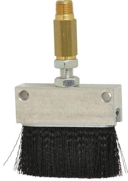 LDI Industries - 2-1/4" Long Brush, 2-1/4" Width/Diam, PTF Thread Oil Reservoir Lubrication Brushes - 1-5/32" Bristle Length, 250°F, 2-3/8" Length Under Mounting Thread, Straight Shank - Americas Industrial Supply