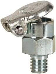 Gits - 10-32 Thread, Steel, Zinc Plated, Threaded One Piece, Straight Oil Hole Cover - 3/4" Drive Diam, 3/16" Drive Length, 9/16" Overall Height, 3/16" Thread Length, UNF Thread - Americas Industrial Supply