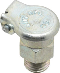 Gits - 1/4-32 Thread, Steel, Zinc Plated, Threaded One Piece, Straight Oil Hole Cover - 3/4" Drive Diam, 3/16" Drive Length, 9/16" Overall Height, 3/16" Thread Length, UNEF Thread - Americas Industrial Supply