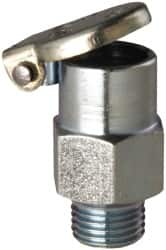 Gits - 5/16-32 Thread, Steel, Zinc Plated, Threaded One Piece, Straight Oil Hole Cover - 13/16" Drive Diam, 1/4" Drive Length, 27/32" Overall Height, 1/4" Thread Length, UNEF Thread - Americas Industrial Supply