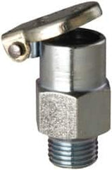 Gits - 5/16-32 Thread, Steel, Zinc Plated, Threaded One Piece, Straight Oil Hole Cover - 13/16" Drive Diam, 1/4" Drive Length, 27/32" Overall Height, 1/4" Thread Length, UNEF Thread - Americas Industrial Supply