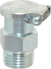 Gits - 1/8-27 Thread, Steel, Zinc Plated, Threaded One Piece, Straight Oil Hole Cover - 13/16" Drive Diam, 1/4" Drive Length, 13/16" Overall Height, 1/4" Thread Length, NPT Thread - Americas Industrial Supply