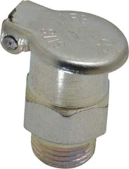 Gits - 1/8-27 Thread, Steel, Zinc Plated, Threaded One Piece, Straight Oil Hole Cover - 29/32" Drive Diam, 9/32" Drive Length, 7/8" Overall Height, 9/32" Thread Length, NPT Thread - Americas Industrial Supply