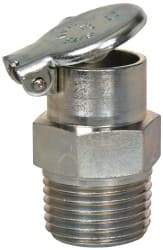 Gits - 1/2-14 Thread, Steel, Zinc Plated, Threaded One Piece, Straight Oil Hole Cover - 1-7/16" Drive Diam, 9/16" Drive Length, 1-7/16" Overall Height, 9/16" Thread Length, NPT Thread - Americas Industrial Supply