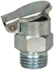 Gits - 1/4-18 Thread, Steel, Zinc Plated, Threaded One Piece, Low-Clearance Straight Oil Hole Cover - 1-7/32" Drive Diam, 3/8" Drive Length, 31/32" Overall Height, 3/8" Thread Length, NPT Thread - Americas Industrial Supply