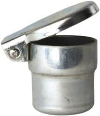 Gits - Steel, Zinc Plated, Shoulder Drive One Piece, Straight Oil Hole Cover - 0.878-0.880" Drive Diam, 7/8" Drive-In Hole Diam, 1/2" Drive Length, 1-1/16" Overall Height - Americas Industrial Supply