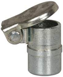 Gits - Steel, Zinc Plated, Beaded Drive One Piece, Straight Oil Hole Cover - 0.253-0.255" Drive Diam, 1/4" Drive-In Hole Diam, 5/32" Drive Length, 13/32" Overall Height - Americas Industrial Supply
