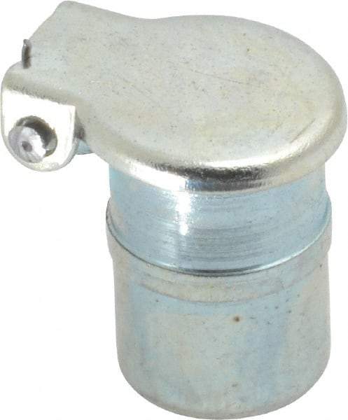 Gits - Steel, Zinc Plated, Beaded Drive One Piece, Straight Oil Hole Cover - 0.441-0.443" Drive Diam, 7/16" Drive-In Hole Diam, 5/16" Drive Length, 11/16" Overall Height - Americas Industrial Supply