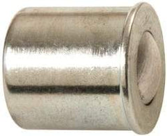 Gits - Steel, Zinc Plated, Plain Drive One Piece, Ball Valve Oil Hole Cover - 0.441-0.443" Drive Diam, 7/16" Drive-In Hole Diam, 15/32" Drive Length, 17/32" Overall Height - Americas Industrial Supply