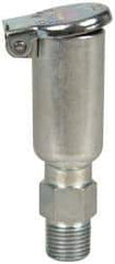 Gits - 3/32 Ounce Capacity, 1/8-27 Thread, Steel, Zinc Plated, Straight with Hex Body, Oil Cup - 2" High, 3/8" Thread Length, Wick Feed - Americas Industrial Supply