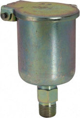 Gits - 3/8 Ounce Capacity, 1/8-18 Thread, Steel, Zinc Plated, Straight with Hex Body, Oil Cup - 2-13/32" High, 3/8" Thread Length, Wick Feed - Americas Industrial Supply