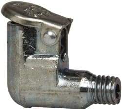 Gits - 10-32 Thread, Die Cast Zinc, Zinc Plated, Threaded One Piece, Elbow Oil Hole Cover - 5/32" Drive Diam, 3/4" Drive Length, 19/32" Overall Height, 5/32" Thread Length, UNF Thread - Americas Industrial Supply