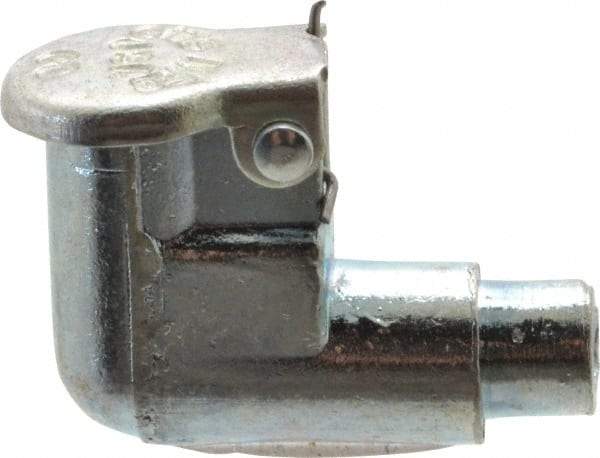 Gits - Die Cast Zinc, Zinc Plated, Plain Drive One Piece, Elbow Oil Hole Cover - 0.190-0.192" Drive Diam, 3/16" Drive-In Hole Diam, 5/32" Drive Length, 3/4" Overall Height - Americas Industrial Supply
