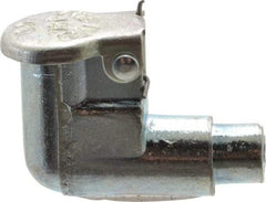 Gits - Die Cast Zinc, Zinc Plated, Plain Drive One Piece, Elbow Oil Hole Cover - 0.190-0.192" Drive Diam, 3/16" Drive-In Hole Diam, 5/32" Drive Length, 3/4" Overall Height - Americas Industrial Supply