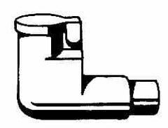 Gits - Die Cast Zinc, Zinc Plated, Plain Drive One Piece, Elbow Oil Hole Cover - 0.378-0.380" Drive Diam, 3/8" Drive-In Hole Diam, 9/32" Drive Length, 25/32" Overall Height - Americas Industrial Supply