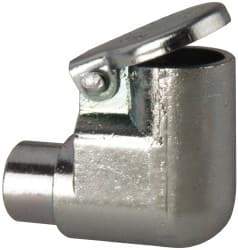 Gits - Die Cast Zinc, Zinc Plated, Plain Drive One Piece, Elbow Oil Hole Cover - 0.315-0.317" Drive Diam, 5/16" Drive-In Hole Diam, 1/4" Drive Length, 25/32" Overall Height - Americas Industrial Supply