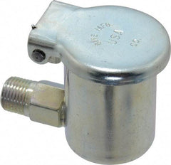 Gits - 1/8-27 Thread, Steel, Zinc Plated, Threaded One Piece, Elbow Oil Hole Cover - 1-11/16" Drive Diam, 5/16" Drive Length, 1-7/16" Overall Height, 5/16" Thread Length, NPT Thread - Americas Industrial Supply