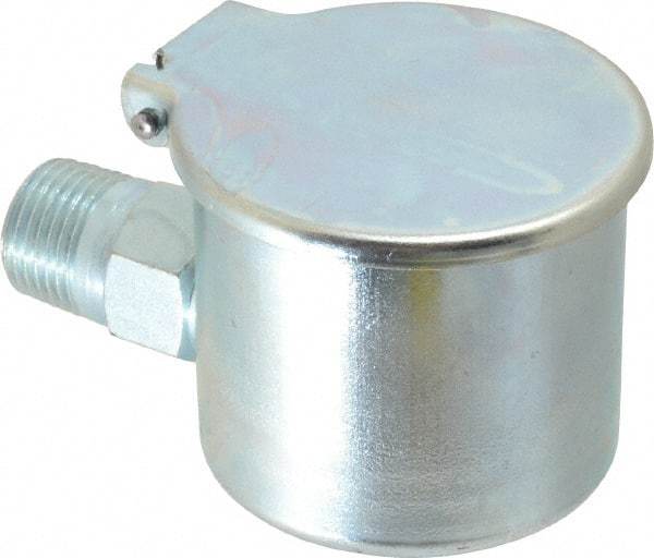 Gits - 1/2-14 Thread, Steel, Zinc Plated, Threaded One Piece, Elbow Oil Hole Cover - 4" Drive Diam, 9/16" Drive Length, 2-1/16" Overall Height, 9/16" Thread Length, NPT Thread - Americas Industrial Supply