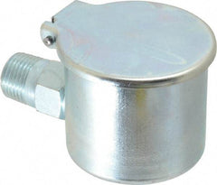 Gits - 1/2-14 Thread, Steel, Zinc Plated, Threaded One Piece, Elbow Oil Hole Cover - 4" Drive Diam, 9/16" Drive Length, 2-1/16" Overall Height, 9/16" Thread Length, NPT Thread - Americas Industrial Supply