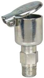 Gits - 9/64 Ounce Capacity, 1/8-27 Thread, Steel, Zinc Plated, Brazed Body Oil Cup - 1-21/32" High, 5/16" Thread Length, Gravity Feed - Americas Industrial Supply
