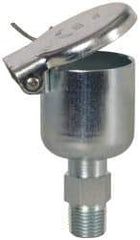 Gits - 11/32 Ounce Capacity, 1/8-27 Thread, Steel, Zinc Plated, Brazed Body Oil Cup - 1-29/32" High, 5/16" Thread Length, Gravity Feed - Americas Industrial Supply