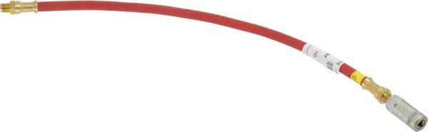 Alemite - 18" Long, 4,800 psi Operating Pressure, Grease Gun Hose & Coupler Assembly - 1/8 NPTF - Americas Industrial Supply
