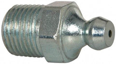 Alemite - 30° Head Angle, 1/8 NPTF Steel Leakproof Grease Fitting - 7/16" Hex, 1-7/32" Overall Height, 25/64" Shank Length, 5,000 Operating psi, Zinc Plated Finish - Americas Industrial Supply