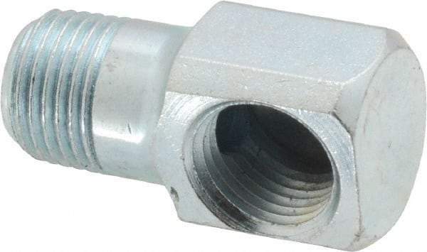 Alemite - 90° Head Angle, Grease Fitting Adapter - 1" Overall Height, 7/16" Shank Length - Americas Industrial Supply