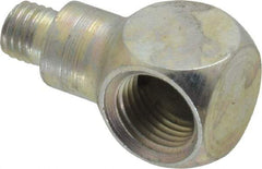 Alemite - 90° Head Angle, Grease Fitting Adapter - 1-1/32" Overall Height, 7/32" Shank Length - Americas Industrial Supply