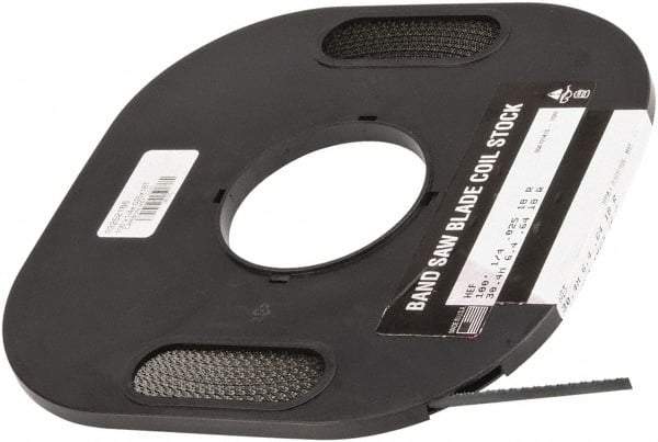M.K. MORSE - 1/4" x 100' x 0.025" Carbon Steel Band Saw Blade Coil Stock - 18 TPI, Toothed Edge, Raker Set, Flexible Back, Constant Pitch, - Americas Industrial Supply