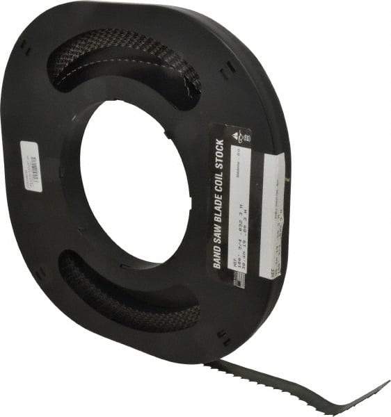 M.K. MORSE - 3/4" x 100' x 0.032" Carbon Steel Band Saw Blade Coil Stock - 3 TPI, Toothed Edge, Hook Form, Raker Set, Flexible Back, Constant Pitch, - Americas Industrial Supply