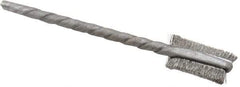 Osborn - 1/4" Diam Flat Steel Tube Brush - 0.003" Filament Diam, 9/16" Brush Length, 2-1/8" OAL, 3/32" Diam Shank - Americas Industrial Supply