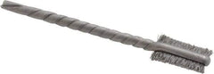 Osborn - 1/4" Diam Flat Steel Tube Brush - 0.005" Filament Diam, 9/16" Brush Length, 2-1/8" OAL, 3/32" Diam Shank - Americas Industrial Supply