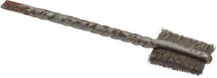 Osborn - 3/8" Diam Flat Steel Tube Brush - 0.003" Filament Diam, 9/16" Brush Length, 2-1/8" OAL, 3/32" Diam Shank - Americas Industrial Supply