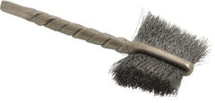 Osborn - 3/4" Diam Flat Steel Tube Brush - 0.003" Filament Diam, 5/8" Brush Length, 2-1/4" OAL, 1/8" Diam Shank - Americas Industrial Supply