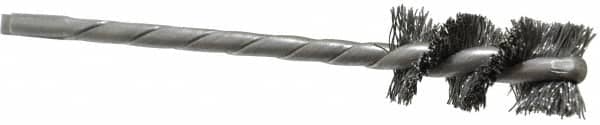 Osborn - 1/2" Diam Helical Steel Tube Brush - 0.008" Filament Diam, 1" Brush Length, 3-1/2" OAL, 1/8" Diam Shank - Americas Industrial Supply