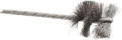 Osborn - 1" Diam Helical Steel Tube Brush - 0.005" Filament Diam, 1" Brush Length, 3-1/2" OAL, 1/8" Diam Shank - Americas Industrial Supply