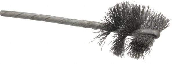 Osborn - 1" Diam Helical Steel Tube Brush - 0.008" Filament Diam, 1" Brush Length, 3-1/2" OAL, 1/8" Diam Shank - Americas Industrial Supply