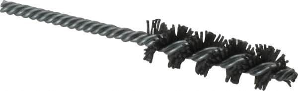 Osborn - 3/4" Diam Helical Nylon Tube Brush - 2-1/2" Brush Length, 5" OAL, 0.168" Diam Shank - Americas Industrial Supply