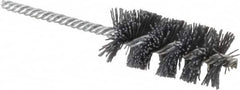 Osborn - 1-1/4" Diam Helical Nylon Tube Brush - 2-1/2" Brush Length, 5-1/2" OAL, 1/4" Diam Shank - Americas Industrial Supply