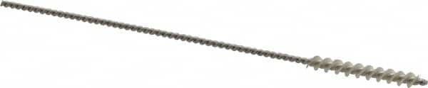 Osborn - 0.075" Diam Helical Nylon Tube Brush - 3/4" Brush Length, 4" OAL, 0.031" Diam Shank - Americas Industrial Supply