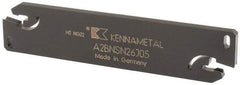Kennametal - 1.0236" Blade Height, 0.1732" Blade Width, 4.3307" OAL, Neutral Cut, Double End Indexable Cut-Off Blade - 40mm Max Depth of Cut, A2BNSN Blade, A2 Cut-Off Series - Americas Industrial Supply