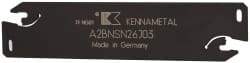 Kennametal - 1.0236" Blade Height, 0.0945" Blade Width, 4.3307" OAL, Neutral Cut, Double End Indexable Cut-Off Blade - 40mm Max Depth of Cut, A2BNSN Blade, A2 Cut-Off Series - Americas Industrial Supply